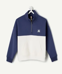 Sweat garçon oversize colorblock
