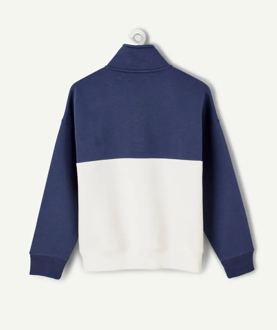 Sweat garçon oversize colorblock