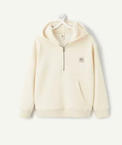 Sweat garçon oversize crème