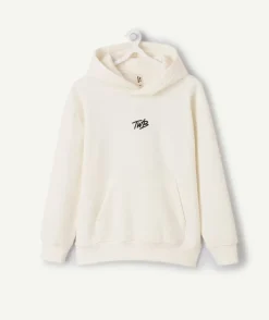 Sweat garçon oversize écru imprimé
