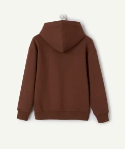 Sweat garçon oversize marron