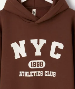 Sweat garçon oversize marron