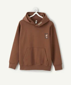 Sweat garçon oversize marron