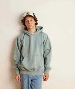 Sweat garçon oversize vert imprimé