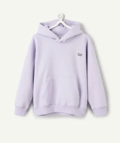 Sweat garçon oversize violet imprimé