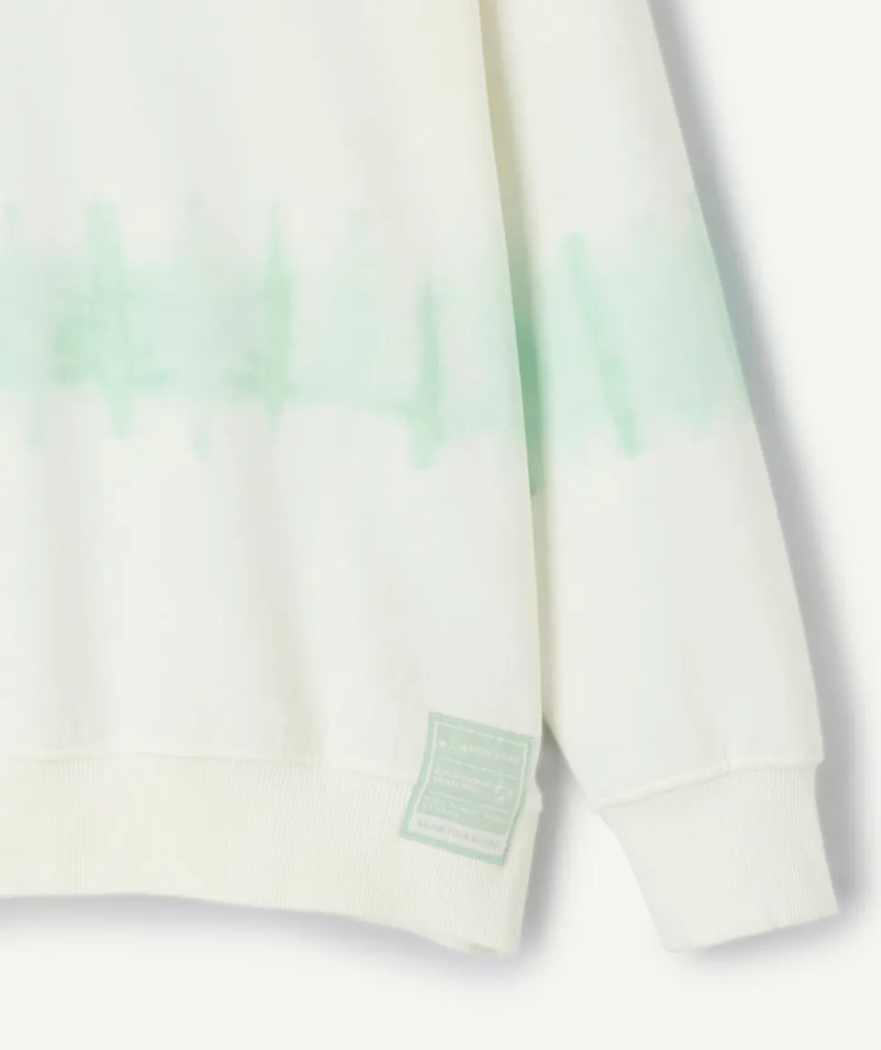 Sweat garçon tie-dye blanc