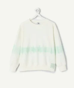 Sweat garçon tie-dye blanc