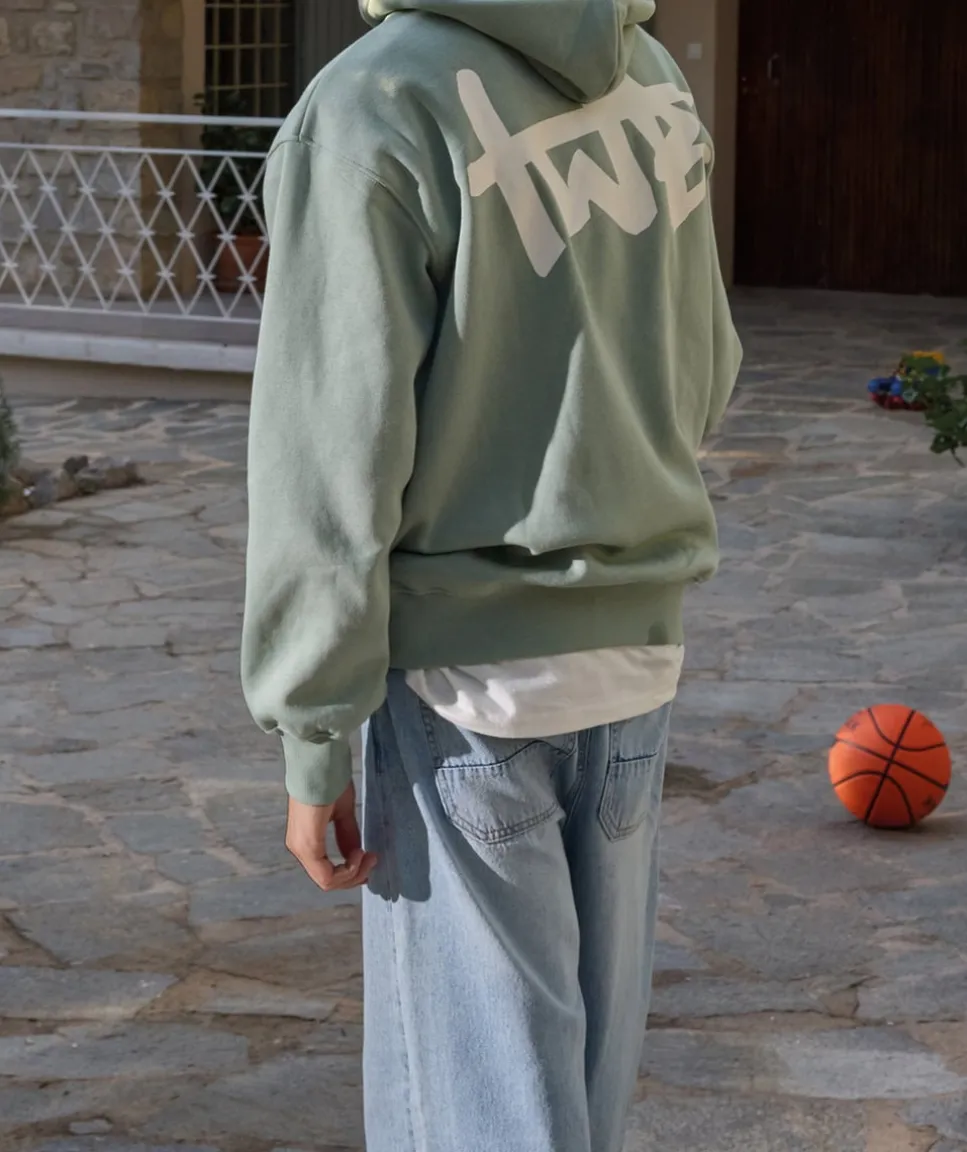 Sweat garçon vert imprimé
