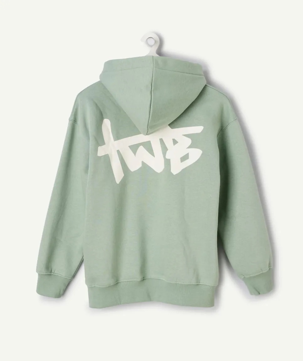 Sweat garçon vert imprimé
