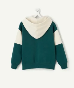 Sweat garçon zippé colorblock