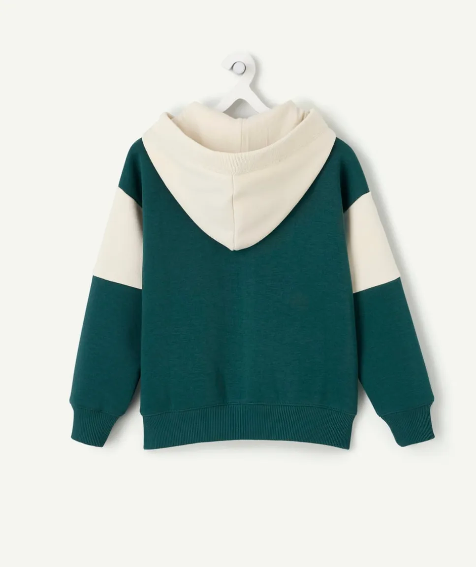 Sweat garçon zippé colorblock