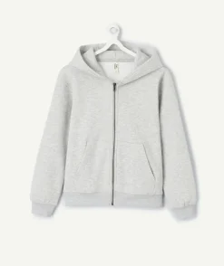 Sweat garçon zippé gris