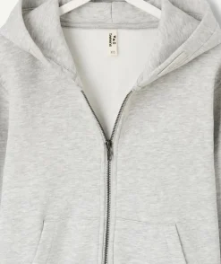 Sweat garçon zippé gris