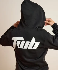 Sweat garçon zippé noir imprimé