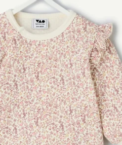Sweat naissance fille imprimé floral