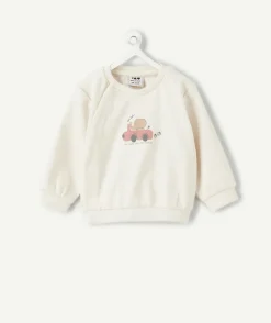 Sweat naissance garçon blanc imprimé éléphant