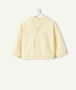 Sweat naissance garçon jaune imprimé message