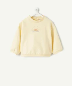 Sweat naissance garçon jaune imprimé message