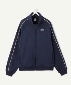 Sweat zippé garçon droit marine