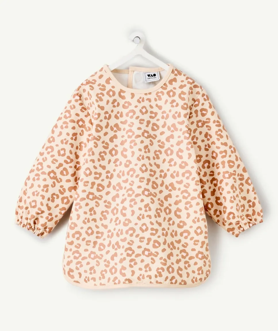 Tablier bébé fille imprimé léopard