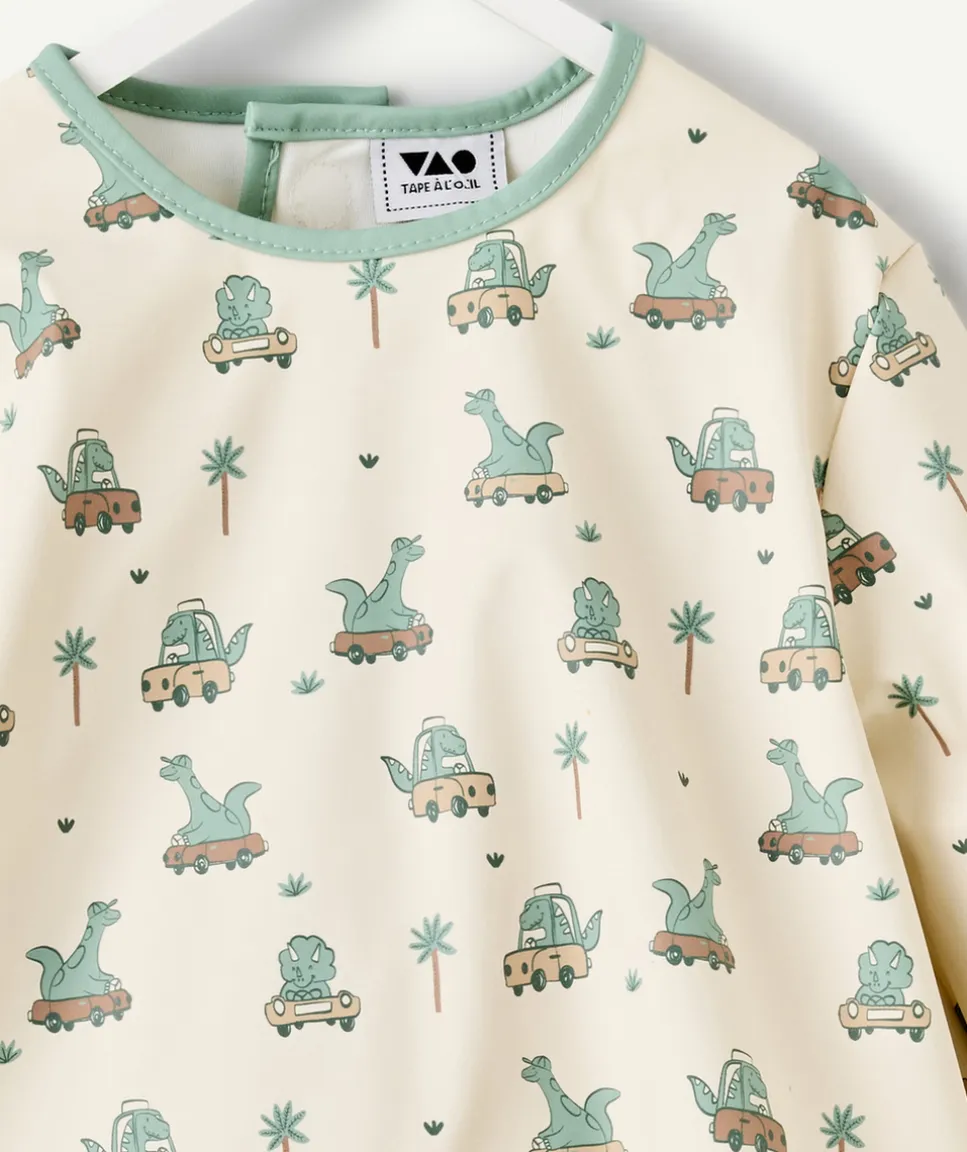 Tablier bébé garçon imprimé dinosaures
