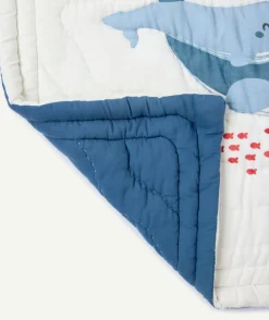 Tapis de parc bébé coton imprimé baleine