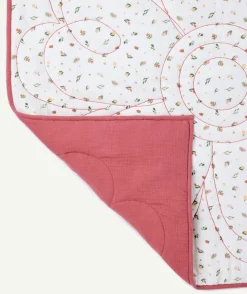 Tapis de parc bébé fille imprimée rose