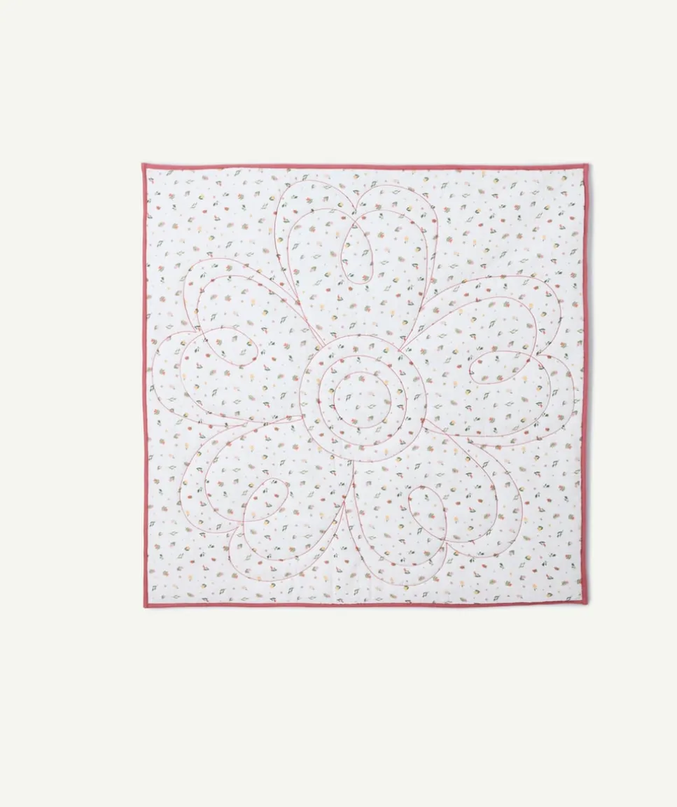 Tapis de parc bébé fille imprimée rose