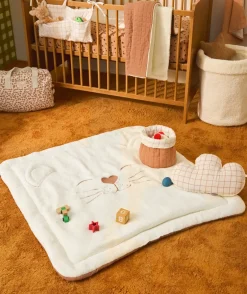 Tapis de parc naissance crème effet sherpa