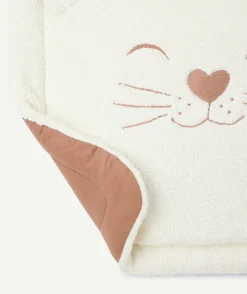 Tapis de parc naissance crème effet sherpa