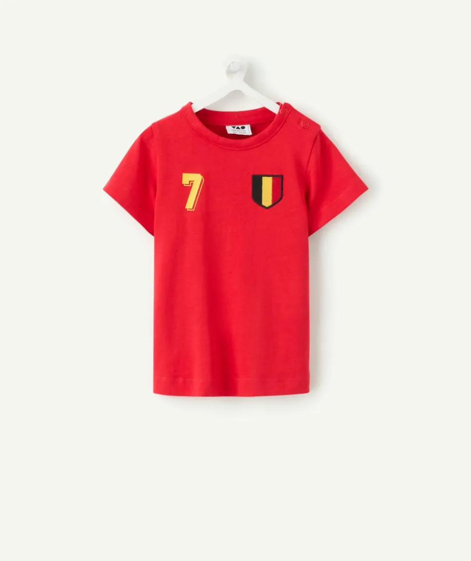 Tee-shirt de foot bébé garçon rouge belgique