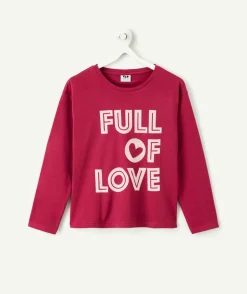 Tee-shirt fille manches longues imprimé