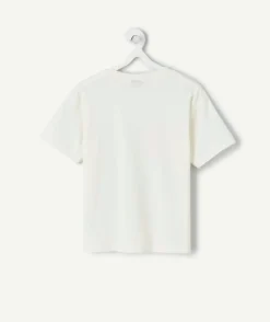 Tee-shirt garçon blanc imprimé graphique