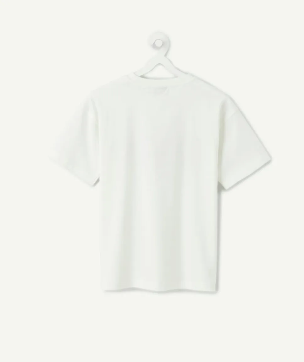 Tee-shirt garçon blanc imprimé los angeles