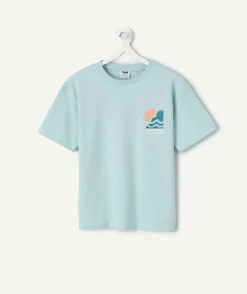 Tee-shirt garçon manches courtes imprimé bleu