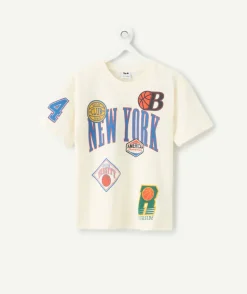 Tee-shirt garçon manches courtes imprimé basket
