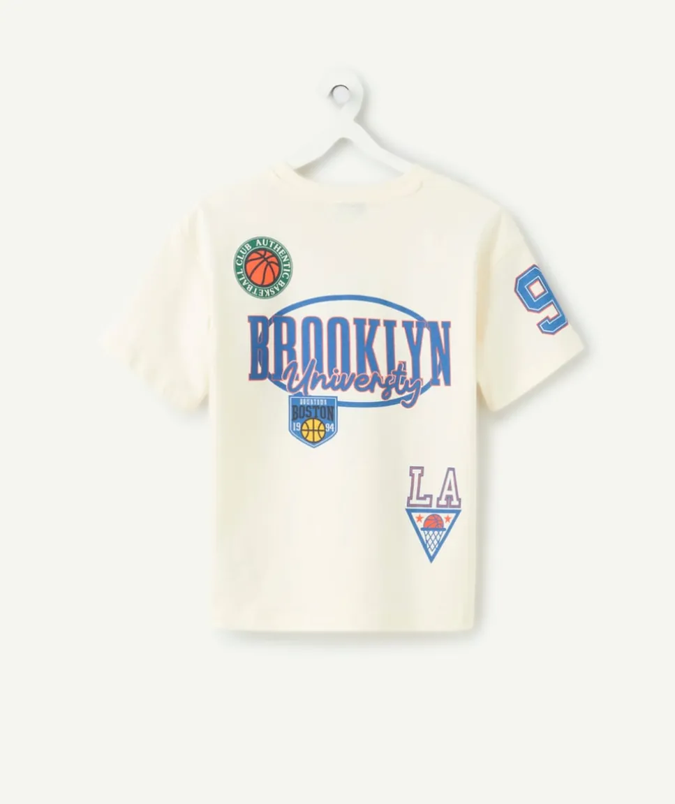 Tee-shirt garçon manches courtes imprimé basket