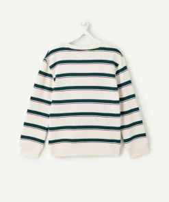 Tee-shirt garçon manches longues rayé coupe