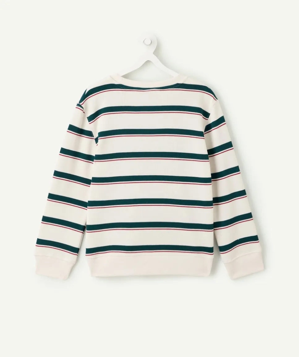 Tee-shirt garçon manches longues rayé coupe