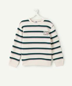 Tee-shirt garçon manches longues rayé coupe
