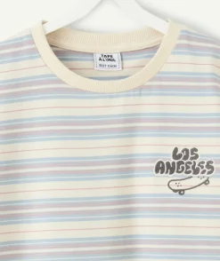 Tee-shirt garçon rayé manches courtes