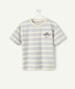 Tee-shirt garçon rayé manches courtes