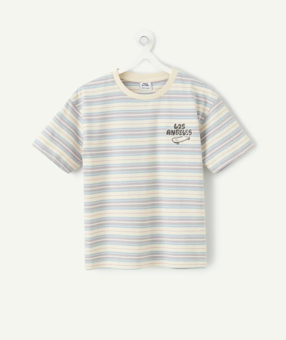 Tee-shirt garçon rayé manches courtes