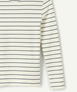 Tee-shirt manches longues fille rayé