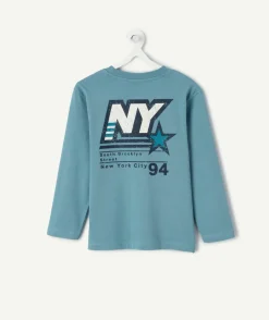 Tee-shirt manches longues garçon imprimé ny