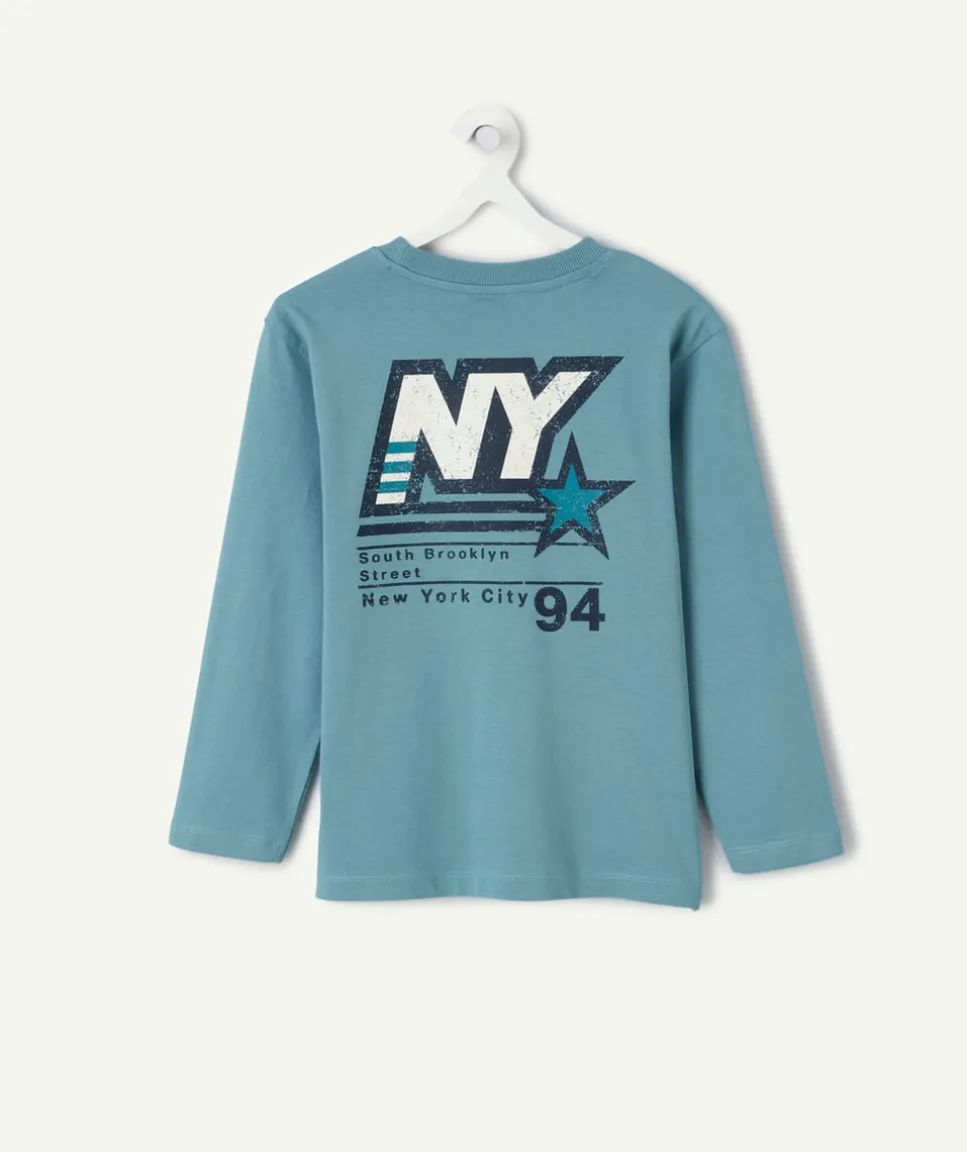 Tee-shirt manches longues garçon imprimé ny