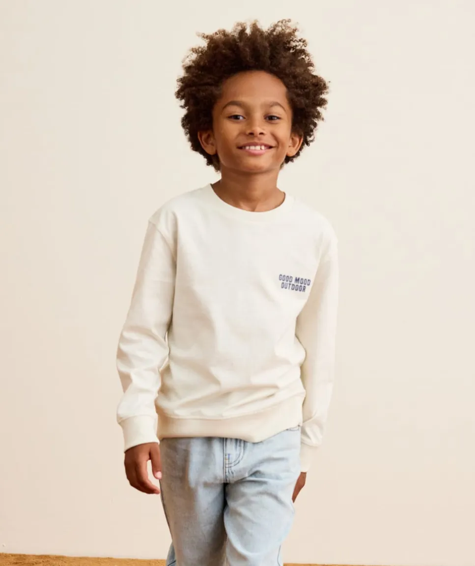 Tee-shirt manches longues garçon imprimé dos