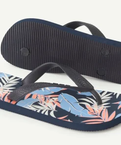 Tong garçon bleu marine imprimé tropical