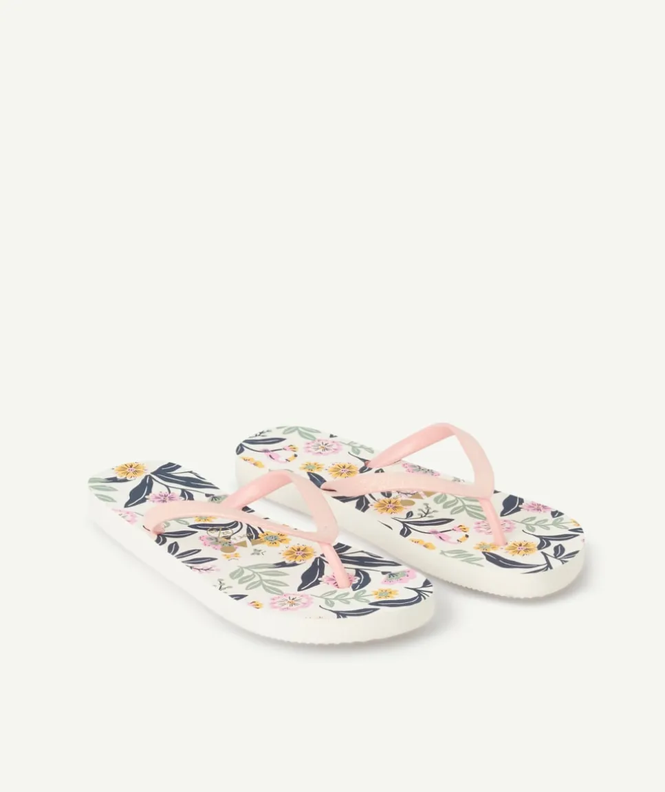 Tongs fille imprimé floral