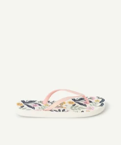 Tongs fille imprimé floral